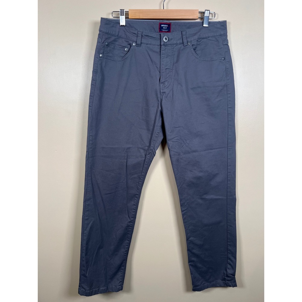 UNTUCKit 5-Pocket Pant Mens 32x30 Grey Straight Fit Stretch Cotton Chino EUC
